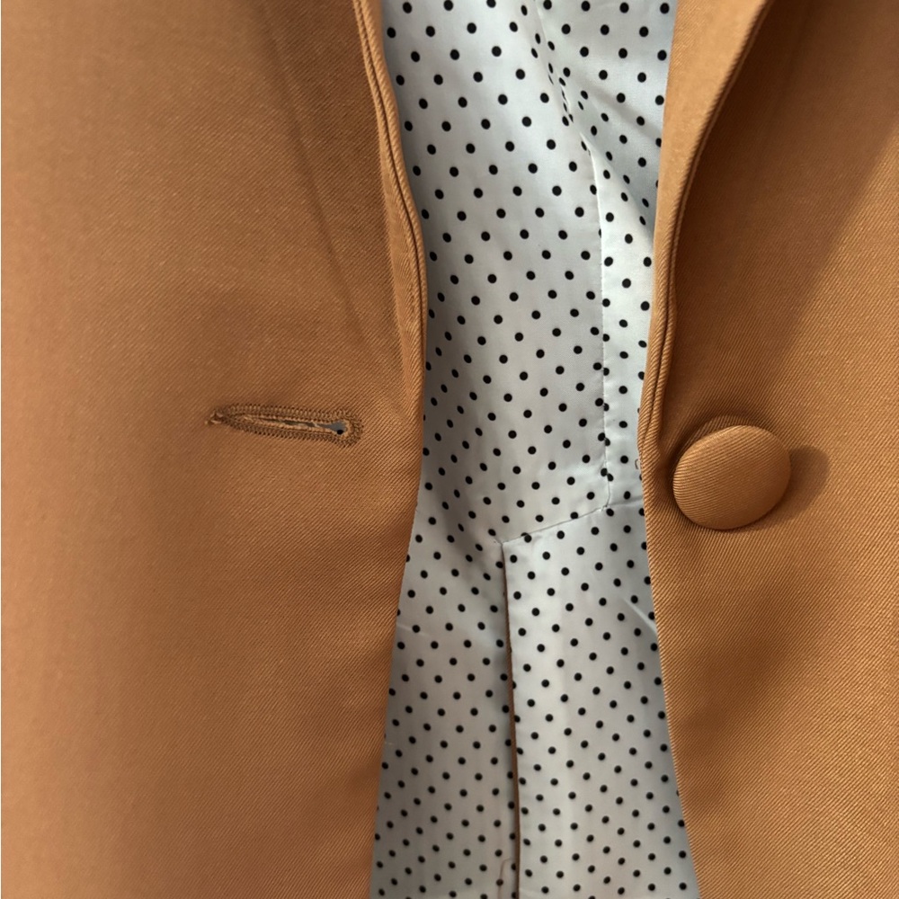 Rust-Toned Single-Button Blazer - Picture 3 of 4